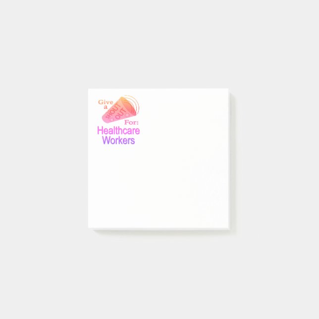 Ausrufen für die Angehörigen der Gesundheitsberufe Post-it Klebezettel (Vorderseite)