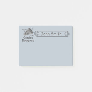 Ausrufen für Grafikdesigner 4x3 Post-it Klebezettel