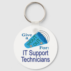 Ausrufen für IT-Support-Techniker Schlüsselanhänger