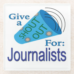 Ausrufen für Journalisten Glasuntersetzer