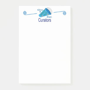 Ausrufen für Kuratoren Post-it Klebezettel