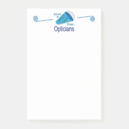 Ausrufen für Optimiker Post-it Klebezettel