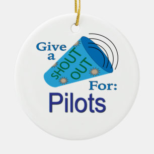 Ausrufen für Piloten Keramik Ornament