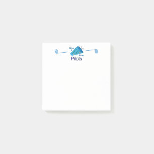 Ausrufen für Piloten Post-it Klebezettel
