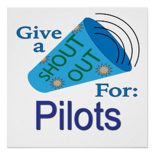 Ausrufen für Piloten Poster