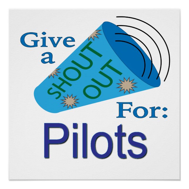 Ausrufen für Piloten Poster (Vorderseite)
