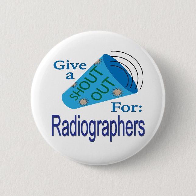 Ausrufen für Radiologen Button (Vorderseite)