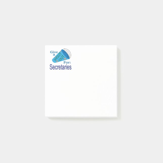 Ausrufen für Sekretäre Post-it Klebezettel (Vorderseite)