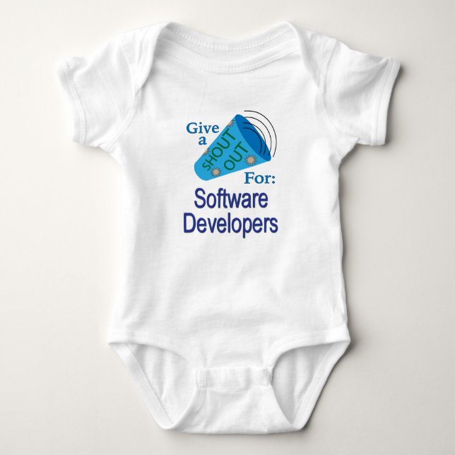 Ausrufen für Software-Entwickler Baby Strampler (Vorderseite)