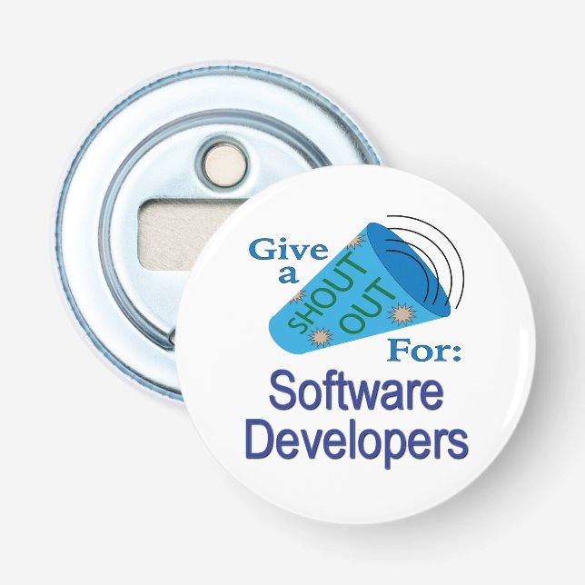Ausrufen für Software-Entwickler Flaschenöffner (Vorderseite)