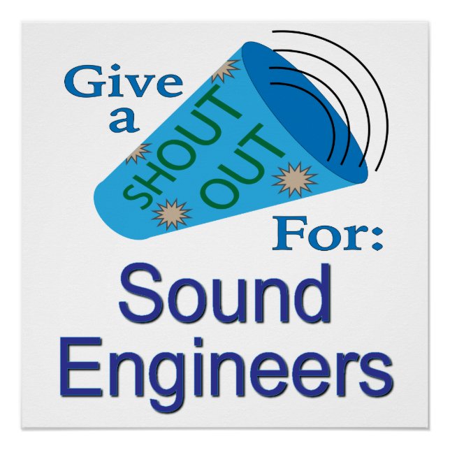 Ausrufen für Sound Engineers Poster (Vorderseite)