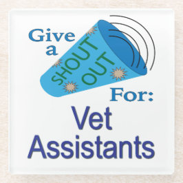 Ausrufen für Vet-Assistenten Glasuntersetzer