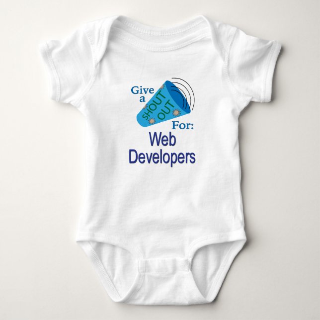 Ausrufen für Webentwickler Baby Strampler (Vorderseite)