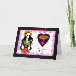 Ausrufer-Einladung, Dia de los Muertos Hochzeit Einladung