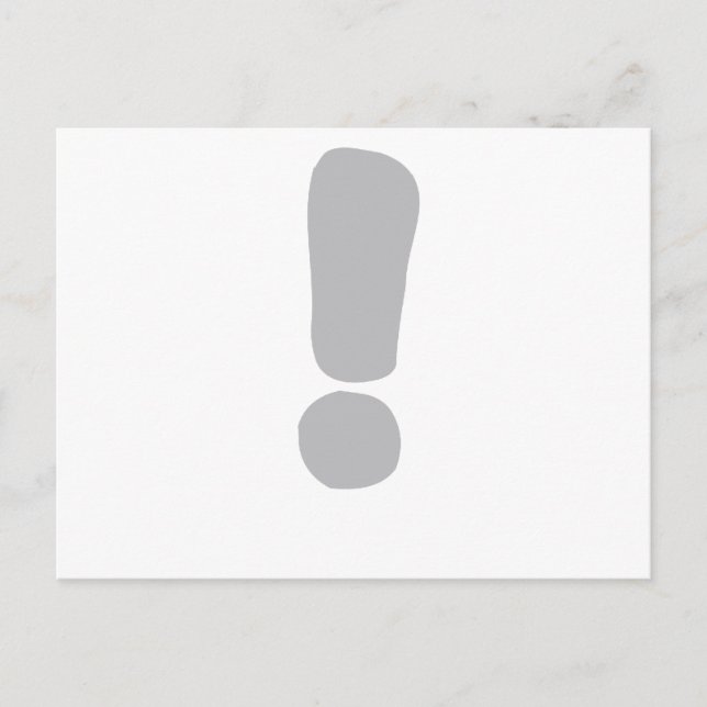 Ausrufezeichen ! postkarte (Vorderseite)