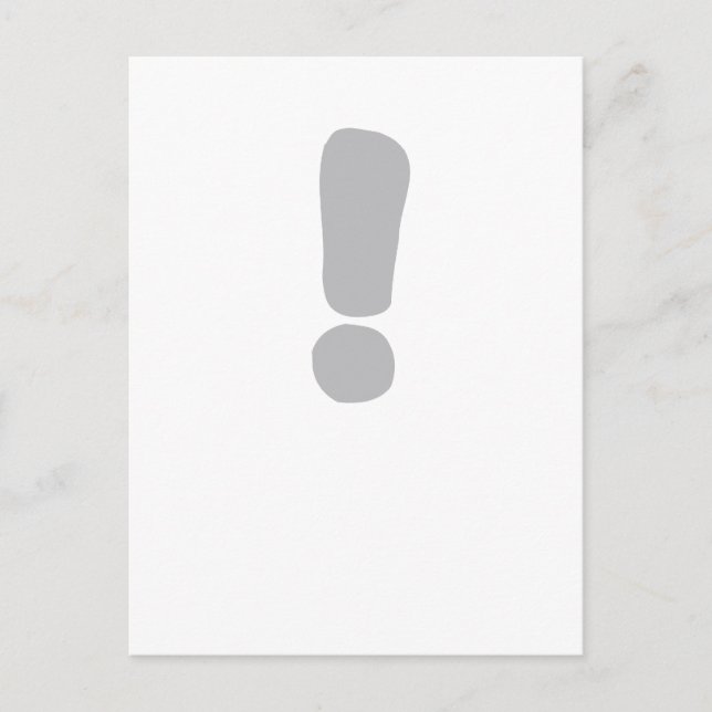 Ausrufezeichen ! postkarte (Vorderseite)