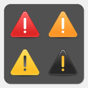 Ausrufezeichen Quadratischer Aufkleber