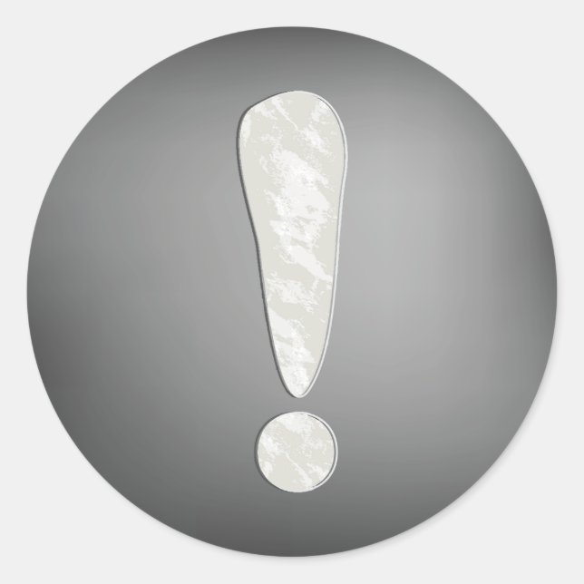 Ausrufezeichen Runder Aufkleber (Vorderseite)