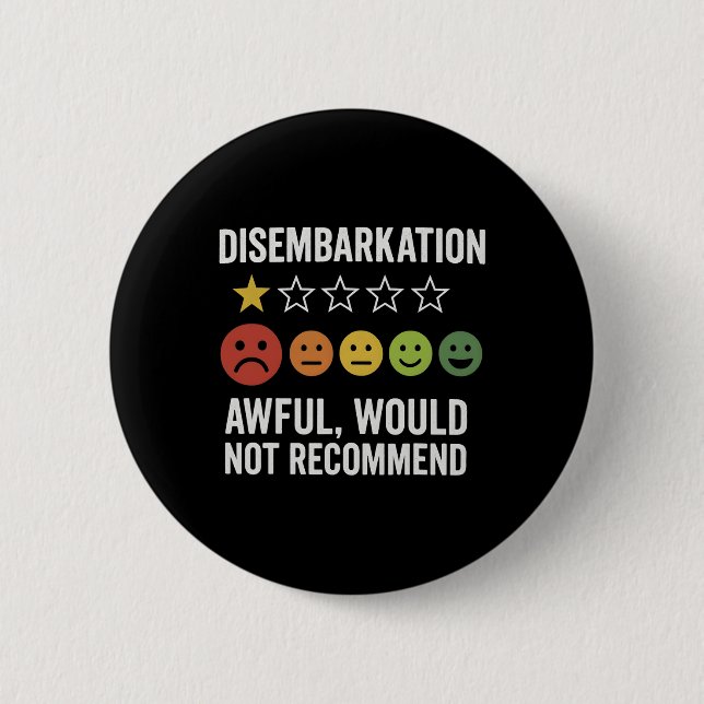 Ausschiffung - Schrecklich Würde Nicht Empfehlen 1 Button (Vorderseite)