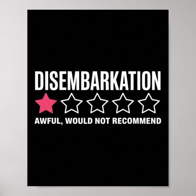 Ausschiffung Schrecklich Würde Nicht Empfehlen Lus Poster (Vorne)