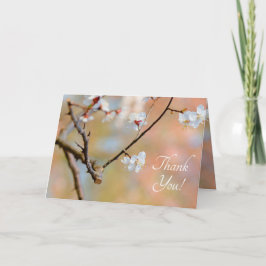 Ausschneiden japanischer Aprikosenblüten Dankeskarte