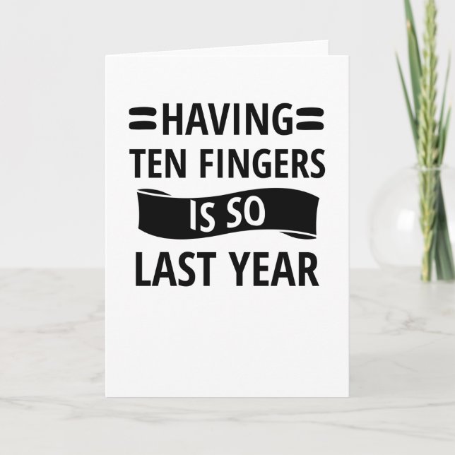 Ausschneiden von Amputierten Finger Amputee-Erholu Karte (Vorderseite)