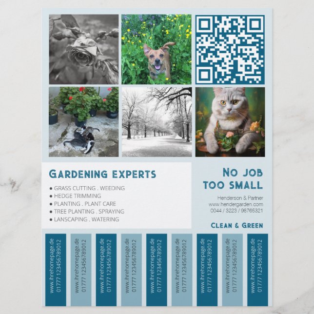 Ausschneiden von Flyer-Quadrat-Bilder Gartenarbeit Flyer (Vorne)