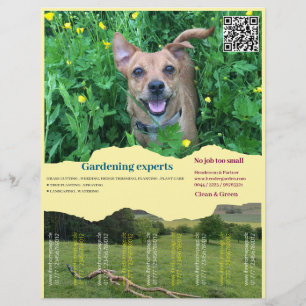Ausschneiden von Flyer-Quadrat-Bilder Gartenarbeit Flyer