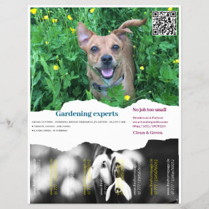 Ausschneiden von Flyer-Quadrat-Bilder Gartenarbeit Flyer