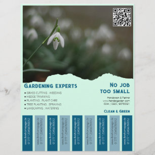 Ausschneiden von Flyer-Quadrat-Bilder Gartenarbeit Flyer