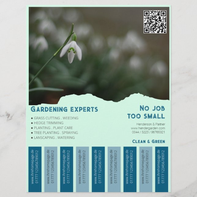 Ausschneiden von Flyer-Quadrat-Bilder Gartenarbeit Flyer (Vorne)