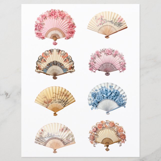 Ausschneiden von Rokoko Hand Fan (Vorderseite)