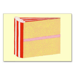 Ausschnitt der Blitzkarten für gelbe Kuchen für Er Tischnummer