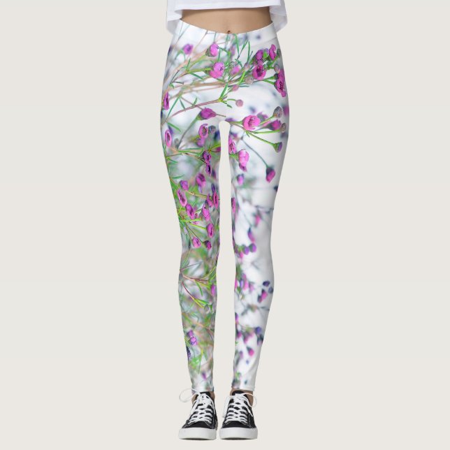 Ausschreibende Blume Leggings (Vorderseite)