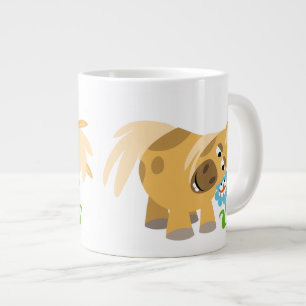 Ausschreibung Cartoon Pony und Blume Jumbo Tasse