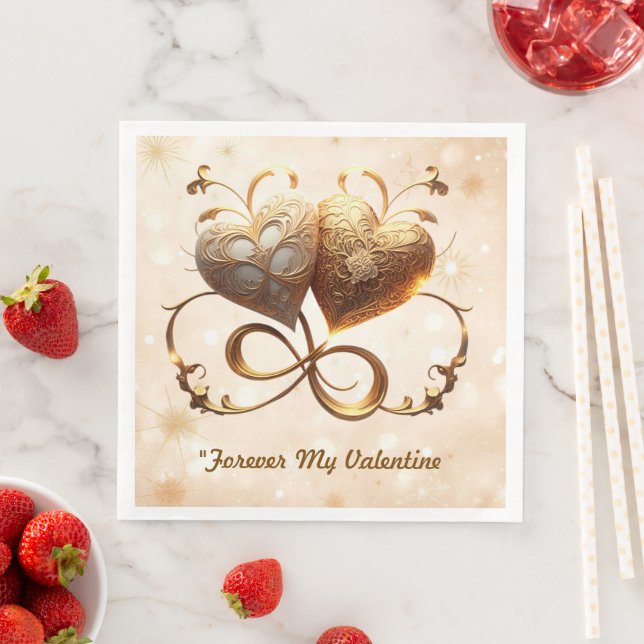 "Ausschreibung Valentine Glow" Serviette (Beispiel)