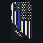 Aussehen abreißen | Thin Blue Line American Flag Case-Mate iPhone Hülle<br><div class="desc">Dieser iPhone Case mit einem einzigartigen und ungewöhnlichen Look, der den Kopf drehen wird, ist mit dem individuelle Name oder den Initialen des Serviceteams gekennzeichnet. Der Fall weist eine lebendige Thin Blue Line Police Flag mit einer hellen kobaltblauen Linie durch die Mitte, die aus dem Telefon selbst gerissen scheint. Die...</div>