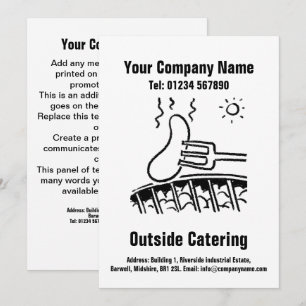 Außen-Catering-Cartoon-Design-Karte Feiertagskarte
