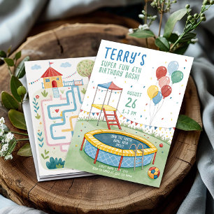 Außen-Spielplatz-Party für Kinder Einladung