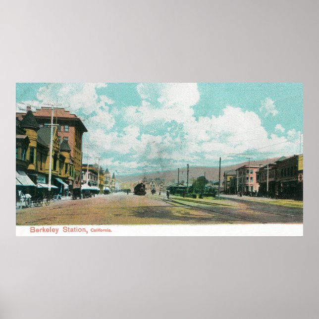 Außenansicht Berkeley StationBerkeley, CA Poster (Vorne)