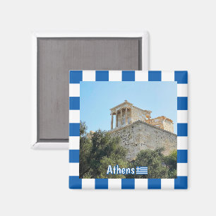 Außenansicht der Akropolis in Athen, Griechenland Magnet