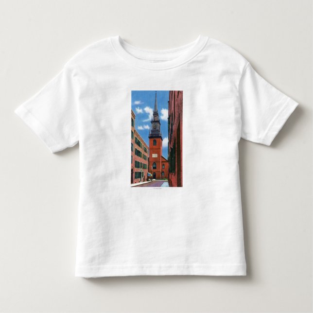 Außenansicht der alten Nordkirche Kleinkind T-shirt (Vorderseite)