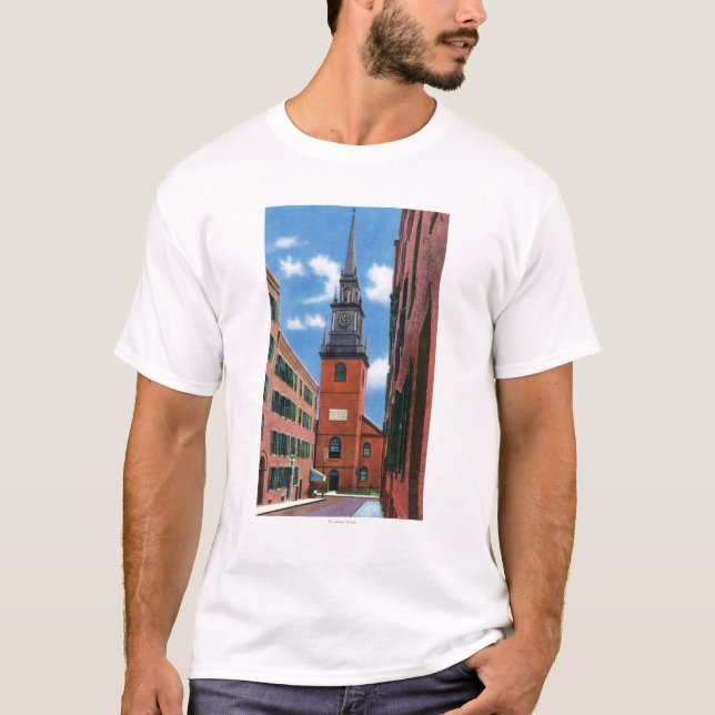 Außenansicht der alten Nordkirche T-Shirt (Vorderseite)