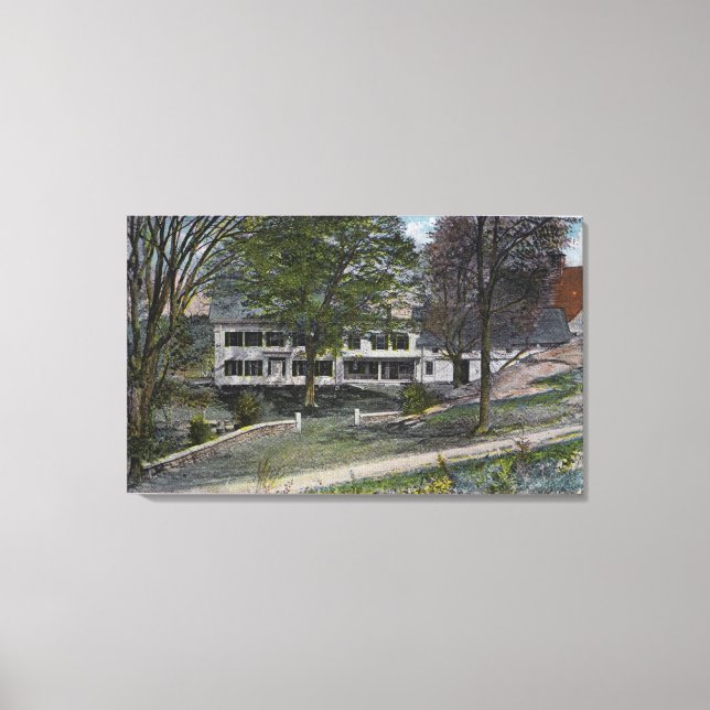 Außenansicht der Bald Head Cliffs Farm House Leinwanddruck (Vorderseite)