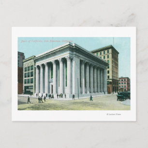 Außenansicht der Bank von Kalifornien Postkarte