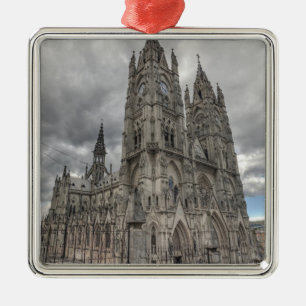 Außenansicht der Basilika in Quito, Ecuador Ornament Aus Metall