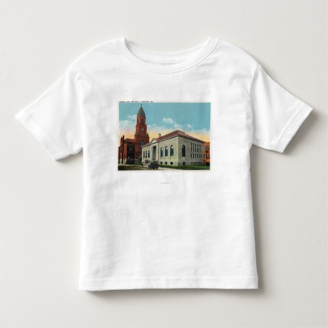 Außenansicht der Bibliothek und Rathaus Kleinkind T-shirt (Vorderseite)