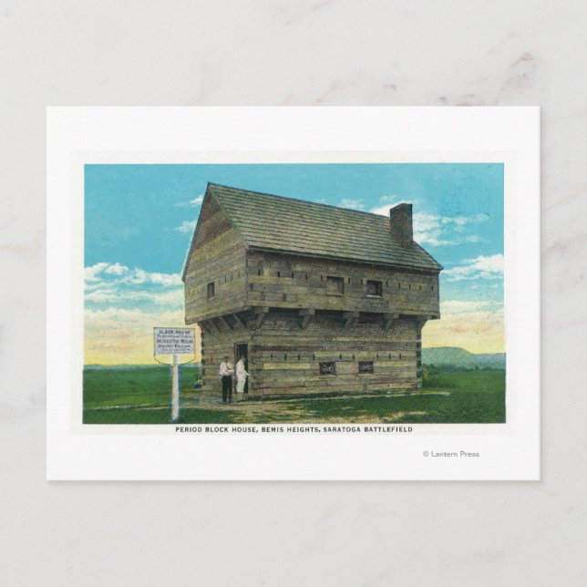 Außenansicht der Blockhaus-Periode Postkarte (Vorderseite)