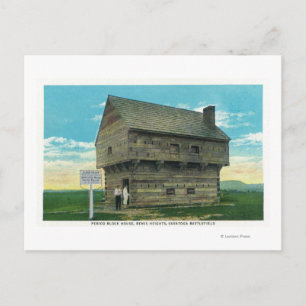 Außenansicht der Blockhaus-Periode Postkarte