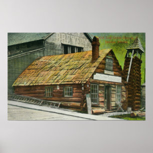 Außenansicht der Blockhaus-Soda-Arbeiten, Kirche Poster